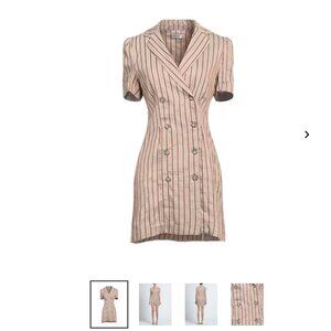 NWT Liu Jo Striped Collar Mini Dress Size 38